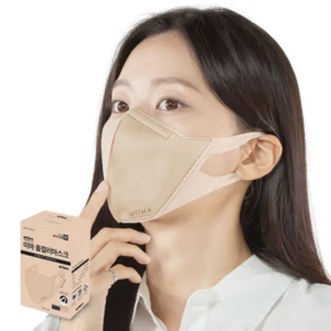 미마마스크 올컬러 마스크 중형 M, 베이지, 30개입, 1개