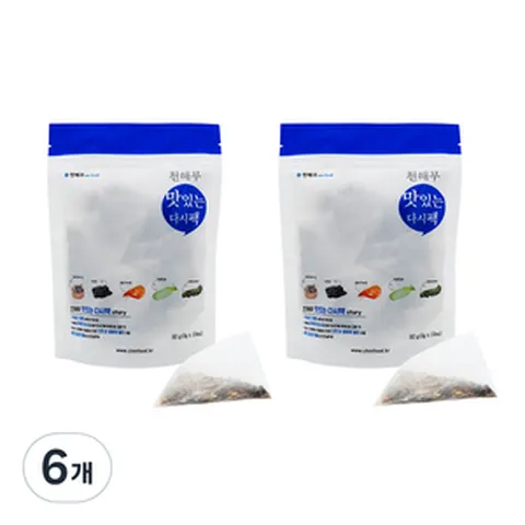 천해무 맛있는 다시팩 8g x 10p, 6개, 80g