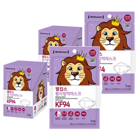 웰킵스 뉴스마트황사마스크 대형 KF94, 25개입, 2개, 백색