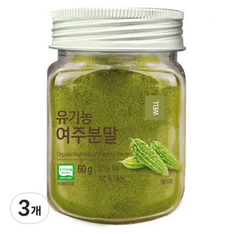 올가홀푸드 유기농 여주 분말, 60g, 3개