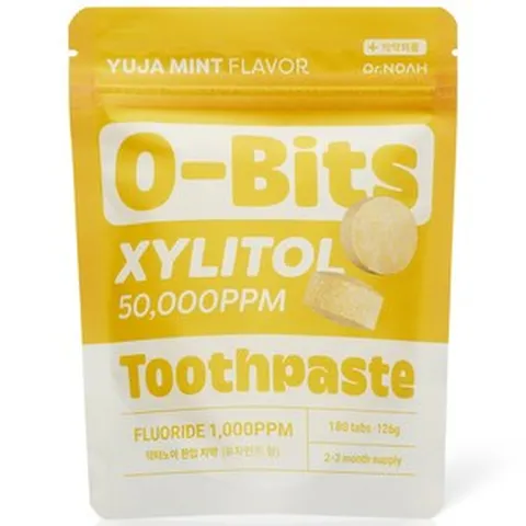 닥터노아 오비츠 자일리톨 고체치약 유자민트 180정, 126g, 1개
