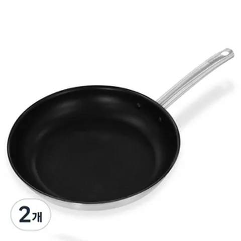 킴스쿡 인덕션 시너지 스텐레스 후라이팬, 2개