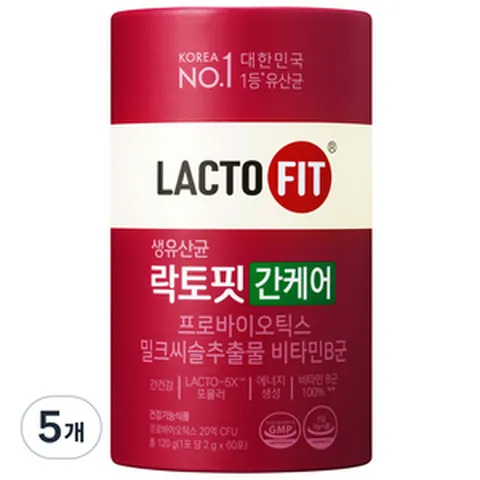 종근당건강 락토핏 간케어 유산균 60p, 120g, 5개