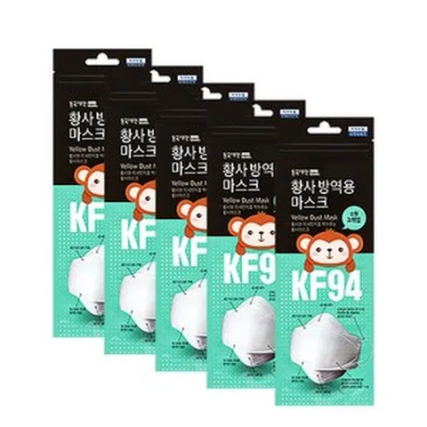 동국제약 황사방역용 마스크 소형 KF94, 3개입, 5개