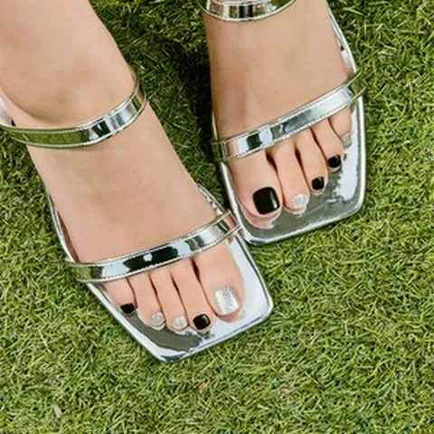 데싱디바 매직프레스 페디큐어, 글리터링 블랙, 1개