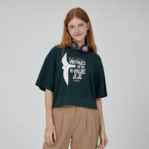 쥬시쥬디 J밑단 언발 그래픽 티셔츠 ON JXTS52AA