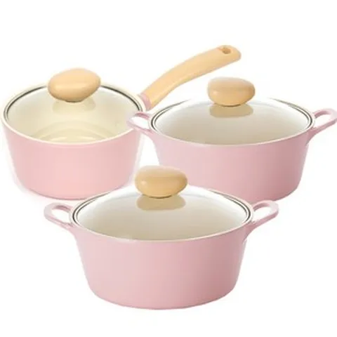 네오플램 레트로 통주물 냄비 세트 3개