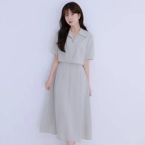 로엠 셔츠 2in1 원피스