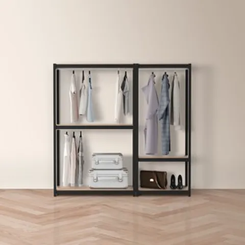 홈던트하우스 행거 2000 세트 방문설치, 블랙, 3단