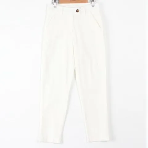 빼빼 여성용 사방스판 버튼포인트 일자 면팬츠