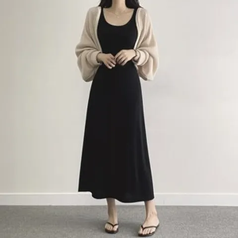 위드후이린 썸 볼레로 원피스 + 가디건 세트