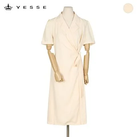 예쎄 카라넥 허리 포인트 랩 원피스 S4MOP056A