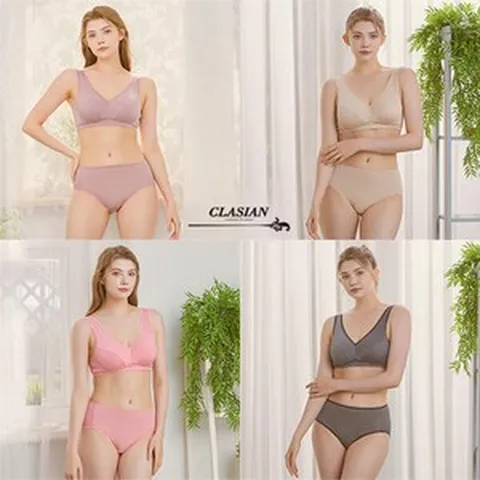 2023시즌상품 클라시안 인견 컴포트 노와이어 브라팬티 4세트 8종