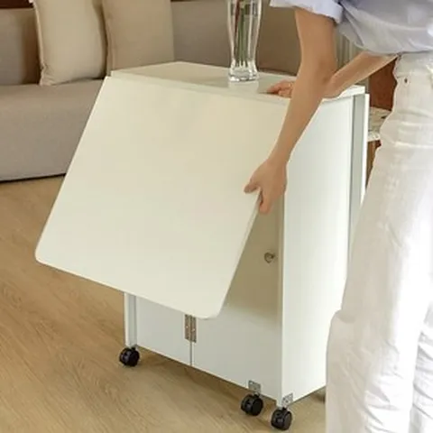 확장형식탁 접이식식탁 이동식 확장형테이블 공간활용, 화이트 1200.2825