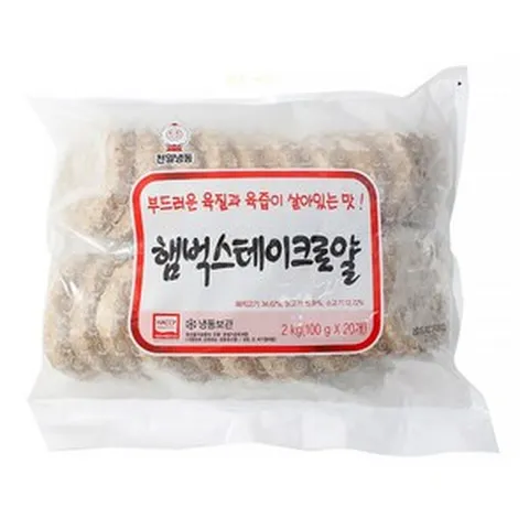 천일식품 함박 스테이크 로얄 냉동 100g x 20입, 20개