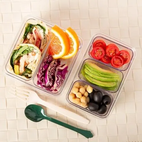 뚜껑이 있는 밀폐 식품 보관 용기(21.5 + 751.3g(7.5 + 25.3 온스) 탈착식 박스 5개) - 트라이탄 100% | BPA 프리 | 캔디 및 견과류 정리함 | 과일, 21.5 + 26.5 oz