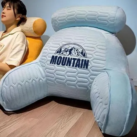 등쿠션 허리쿠션 베개 + 대형 등받이 확대 두꺼운 침대 옆 쿠션 부드러운 실내 장식 허리 보호 침대에서 TV 시청 임산부