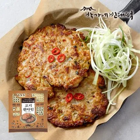 [소비기한 24년 12월] 박가네빈대떡 고기완자전 3팩 총 6장, 300g, 3개
