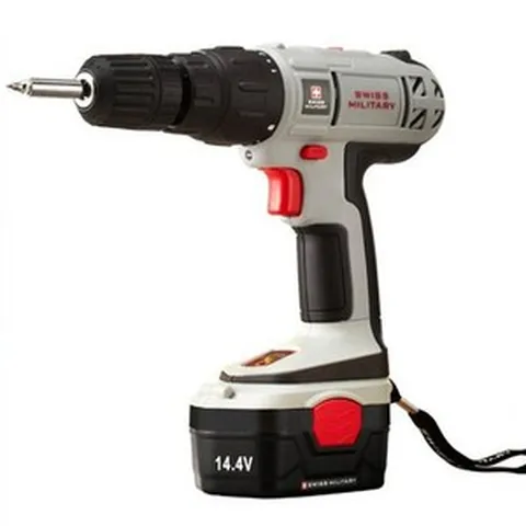 스위스밀리터리 14.4V 리듐이온 충전식 무선 햄머드릴 SMT-1000B, 1개
