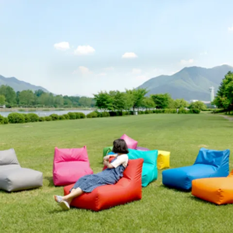 로네스 무지 야외 빈백 빈백소파 빅밴 빔백 빈팩 빙백, 레드