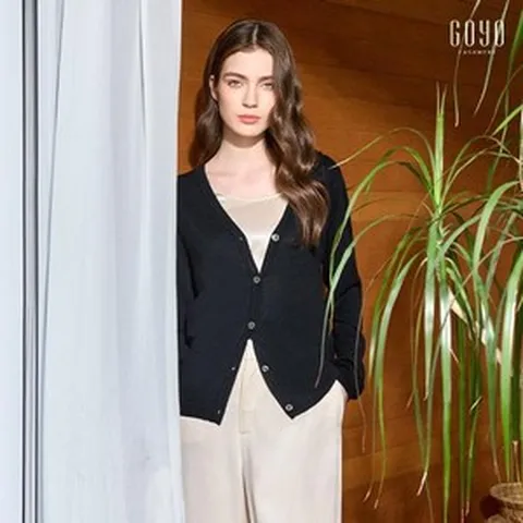 고요 실크 캐시미어 홀가먼트 가디건