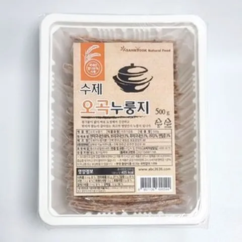 식사대용 100%국내산 쌀 수제 오곡누룽지(스낵) 500g, 2개