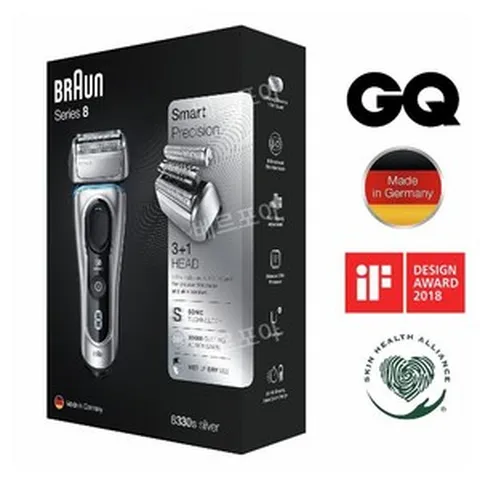 Braun Series 8 8330s 남자 전기 면도기 쉐이버 충전식 무선 휴대용 전동, 8330cc