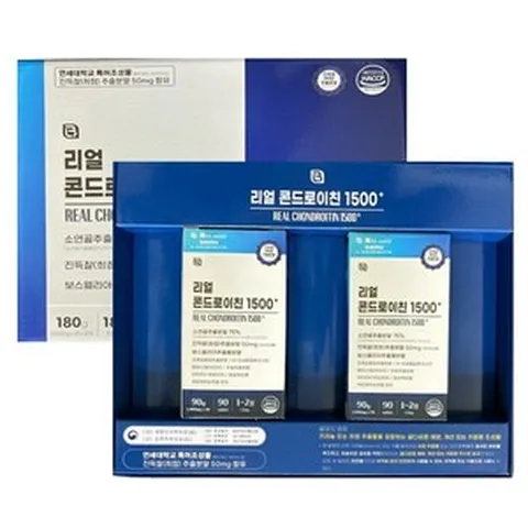 리얼 소연골 콘드로이친 1500 플러스 연세대학교 특허조성물 진득찰추출분말 함유 1000mg x 90 2EA 3개월, 2개, 90정