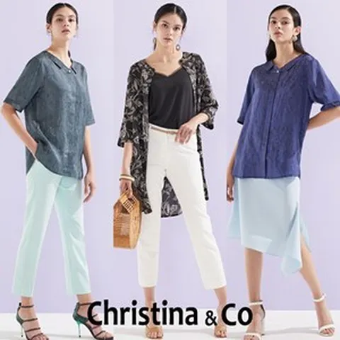 크리스티나앤코 풍기인견 블라우스 2종세트