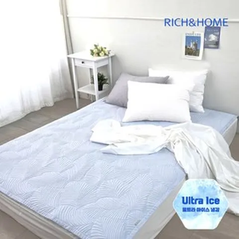 리치앤홈 여름 냉감 쿨링 패드, 쿨매트, 블루