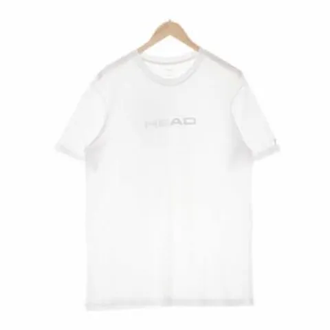 헤드 1525 화이트 그래픽 면 사선레터링로고라운드반팔티 [105] 수지네 구제