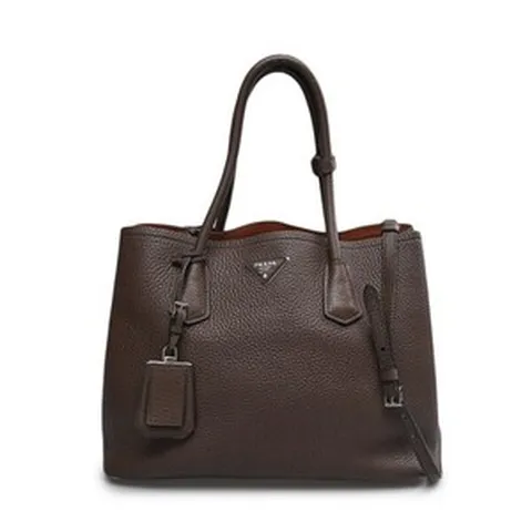 [프라다] [빈티지] 브라운 카프스킨 비텔로 다이노 두블레 여성 토트백 1BG007 PC0