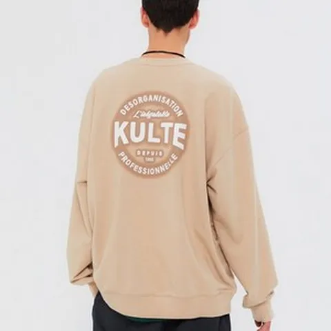 쿨트 SOFT CIRCLE SKETCH CREWNECK L.BEIGE