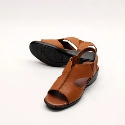 제이시 발편한 발볼넓은 무지외반증샌들 4cm 소가죽 통굽샌들