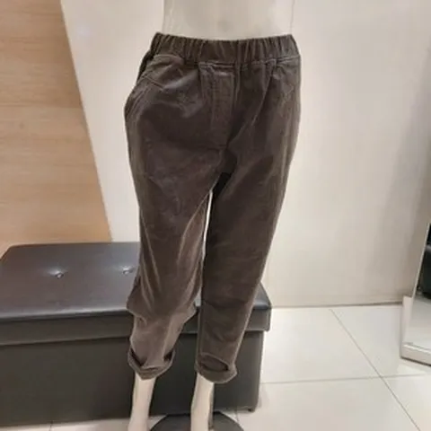 후라밍고 겨울신상50 면스판 골덴배기바지 허리고무밴딩 F60214140