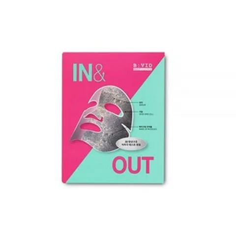 BIVID 인앤아웃 페이셜 마스크팩 5pcs 메이크업 잔여물 각질 피지