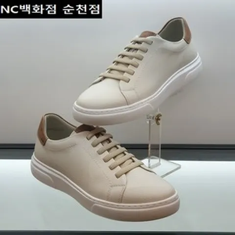 <에스콰이아>[단독특가 40%할인] 캐쥬얼&세미정장 컴포트+초경량 (3cm굽) 발이편한 남성 밴딩끈 스니커즈 #매장 BEST제품# 데일리(인기) 슈즈!! [베이지]