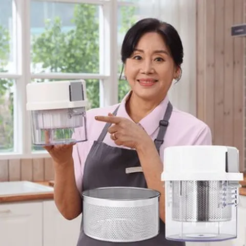 홍여진 스테인레스 매직짤순이 1세트음식 채소 야채탈수기 수분제거 물짜기, 매직짤순이 홍여진 하이로 대용량 야채탈수기 거름망 분리, 단품, 1개