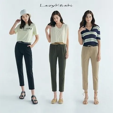 [쇼핑엔티] 레이지카키 나일론 레이어드 팬츠 여성3종 NWLW