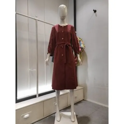 [블루페페] 소매시스루 벨티드 원피스 P223MSE710 NC송파