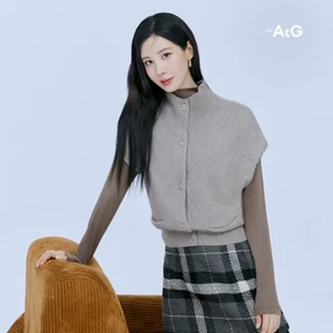 더엣지 [2만원인하] 24FW 라쿤울 블렌디드 가디건 베스트 1종