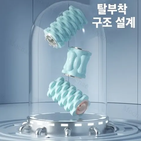 Mochae 진동 마사지 EVA 폼롤러 종아리마사지기 요가 코어 스트레칭 마사지 소프트 봉 롤러, 그린, 1개