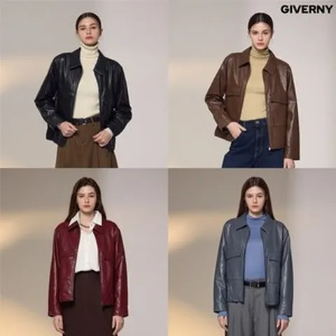 지베르니 방송 최종가39900원 faux 레더 재킷