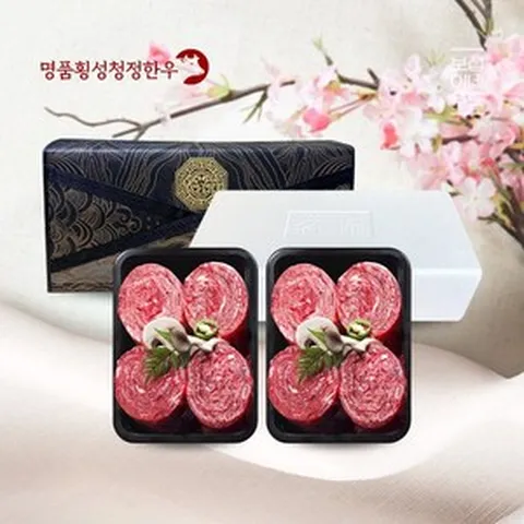 명품횡성청정한우 [912 오전10시 결제완료 건까지 명절전출고][냉장][名品횡성청정한우]횡성 누리하누 정육세트 1호(1 120g불고기280gx4)[아이스박스전용백]