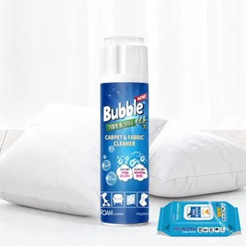 NEW 버블싹 패브릭 소파 폼 클리너 500ml + (사은품) 마법의 청소박사 마법의청소박사 30매 무료증정, 버블싹 500ml + 마법의청소박사 30매, 1개