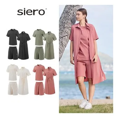 [시에로] O 여성 24SS 셔츠원피스 1종 + 하프셋업 2종 SET