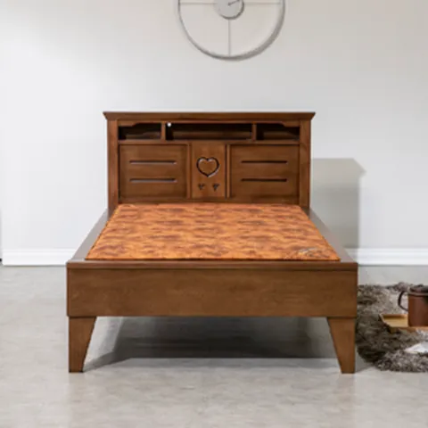 수정의료기 황토볼흙침대 아르네1 싱글침대, 민무늬