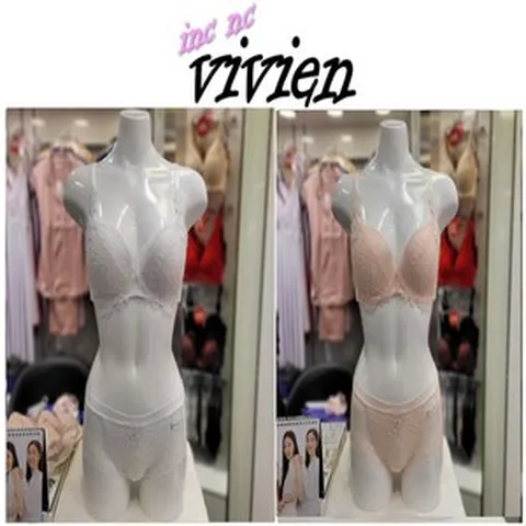 비비안 꾸뚜르명품브라 가슴이 잘모아지는 레이스브라망사팬티세트(색택1)뉴코아인천