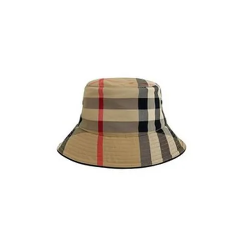 [버버리] 빈티지 체크 버킷햇 모자/베이지/8050065