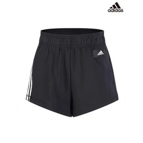 아디다스 adidas 여성 블랙 로고 밴딩 숏팬츠